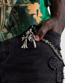 Kilogram Cross Chain Denim Shorts