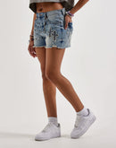 Kilogram Cross Denim Shorts