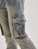 Kindred Pearl Stacked Cargo Denim Jeans