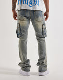 Kindred Pearl Stacked Cargo Denim Jeans