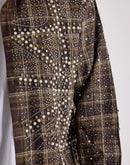 KINDRED CLOTHING Studded Plaid Cropped Shirt Jacket