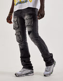 Kilogram Asymmetrical Multi-Pocket Cargo Jeans