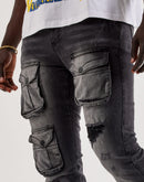 Kilogram Asymmetrical Multi-Pocket Cargo Jeans