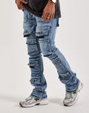 Kloud 9 Stacked Cargo Denim Jeans