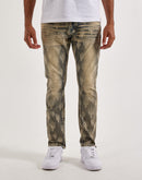 Kloud 9 Skull Flame Laser-Print Slim Denim Jeans