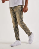 Kloud 9 Skull Flame Laser-Print Slim Denim Jeans