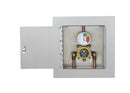 Leonard LF Single Eye/Face Wash Thermostatic Mixing Valve w/ Exposed Stainless Steel Cabinet Assembly, 4 GPM -TA-300-LF-ESS