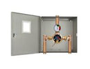 Leonard LF Single or Multiple Drench or Combination Emergency Shower Thermostatic Mixing Valve w/ Recessed Stainless Steel Cabinet Assembly, 20 GPM -TM-800-LF-RSS