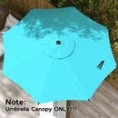 8-ribs Umbrella Canopy Replacement for Lyon 9FT