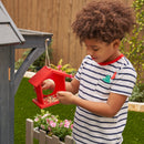 Riverscape Wooden Playhouse With Working Doorbell, Fence, Kitchen and Pet Door - Navy