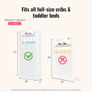 Breathable Full-Size Firm Foam Crib & Toddler Mattress - White