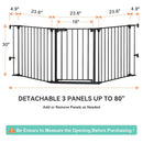 Extra Wide Baby Gate - Black