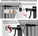 Baby Gate for Stairs Doorways, 29.1” to 33.8”, 30” Tall - Graphite