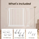 Baby Gate for Stairs and Doorways - White