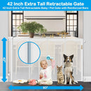 Retractable Baby Gate - White