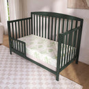 2 in 1 Crib and Toddler Mattress - Green Cloud