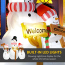 6.1' Inflatable Three Snowmen with Sign Each