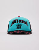 Mitchell & Ness MLB Miami Marlins Flames Trucker Hat