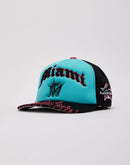 Mitchell & Ness MLB Miami Marlins Flames Trucker Hat