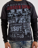 Majestik Jesus Is King Long-Sleeve Twofer Shirt