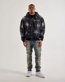 Majestik Star Full-Zip Rhinestone Fleece Hoodie