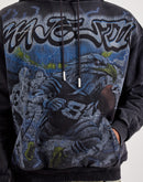 Majestik Eagle 8 Rhinestone Fleece Pullover Hoodie
