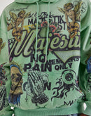 Majestik No Pain All-Over Graphic Hoodie