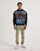 Majestik Bear Football Rhinestone Fleece Hoodie