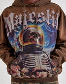 Majestik Moon Man Graphic Rhinestone Hoodie