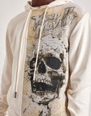 Majestik Skull Head Tapestry Mix Hoodie