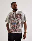 Majestik Eagle Rhinestone Polo Shirt