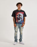 Majestik Skull Face Tapestry Tee
