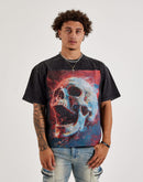 Majestik Skull Face Tapestry Tee