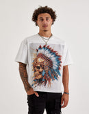 Majestik Native Skull Tapestry Tee