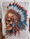 Majestik Native Skull Tapestry Tee