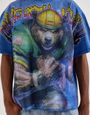 Majestik World Bear Rhinestone Tee