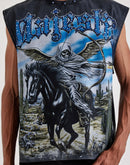 Majestik Run Free Rhinestone Sleeveless Tee