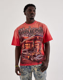 Majestik Old School Flame Rhinestone Tee