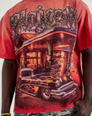 Majestik Old School Flame Rhinestone Tee