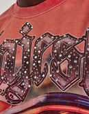 Majestik Old School Flame Rhinestone Tee