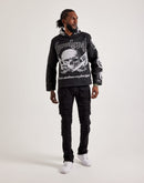 Majestik Embrace The Shadows Rhinestone Tapestry Hoodie