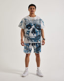 Majestik Skull Face Tapestry Shorts