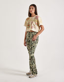 Majestik Allover-Print Cropped Tee