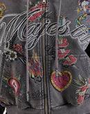 Majestik Allover Print Full-Zip Fleece Hoodie