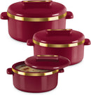 MILTON Curve Inner Stainless Steel Casserole Set of 3 (1000ml, 1500ml, 2000ml)