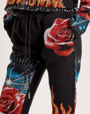 Majestik Winged Heart Tapestry Pants