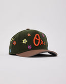 Mitchell & Ness Baltimore Orioles Flower Power Pro Pinch Snapback Hat