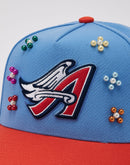 Mitchell & Ness MLB Anaheim Angels Beaded Pro Pinch Snapback Hat