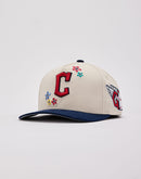 Mitchell & Ness MLB Cleveland Guardians Flower Pro Pinch Snapback Hat