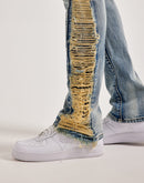 MNML Distressed Flare Denim Jeans